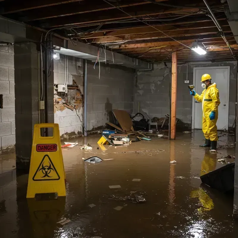 Flooded Basement Electrical Hazard in Graniteville, SC Property